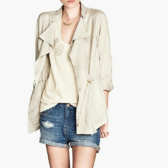 Jackets & Blazers - Crepe Collar Lyocell Shirt Jacket
